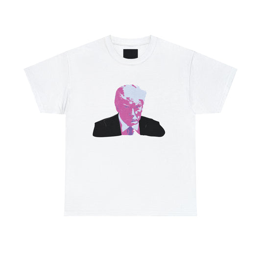 "The Don " Heavy Cotton Tee in White, Front and Back Print