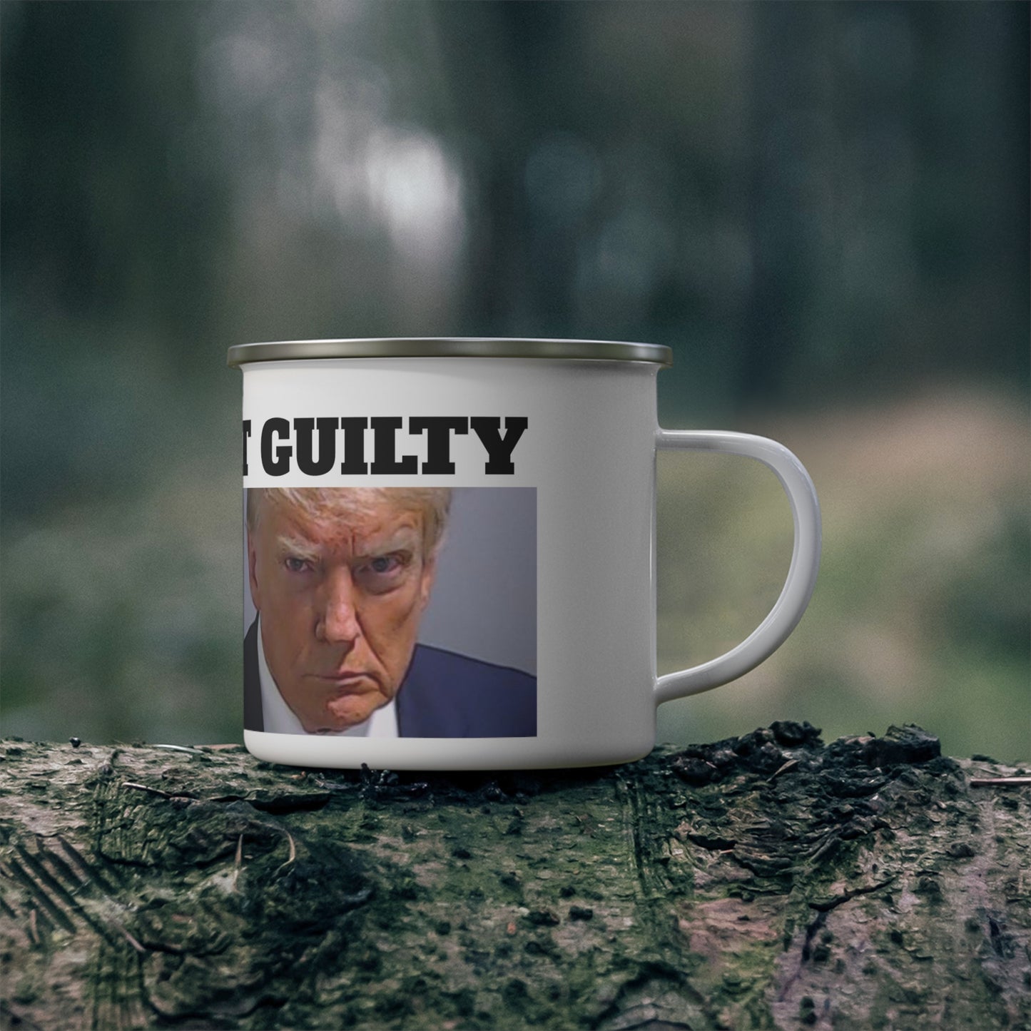 "Not Guilty" Enamel Camping Mug