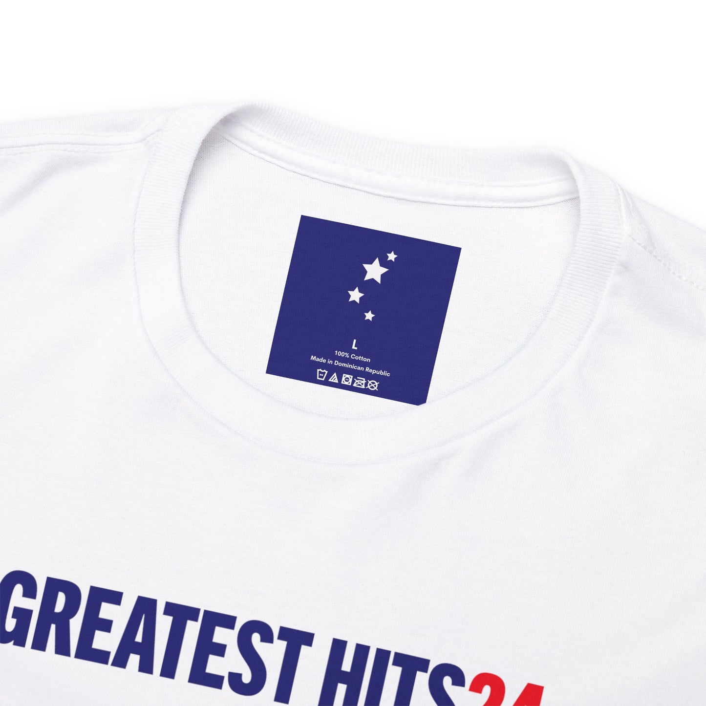 "RFKJR Greatest Hits" Heavy Cotton Tee in White, Front and Back Print