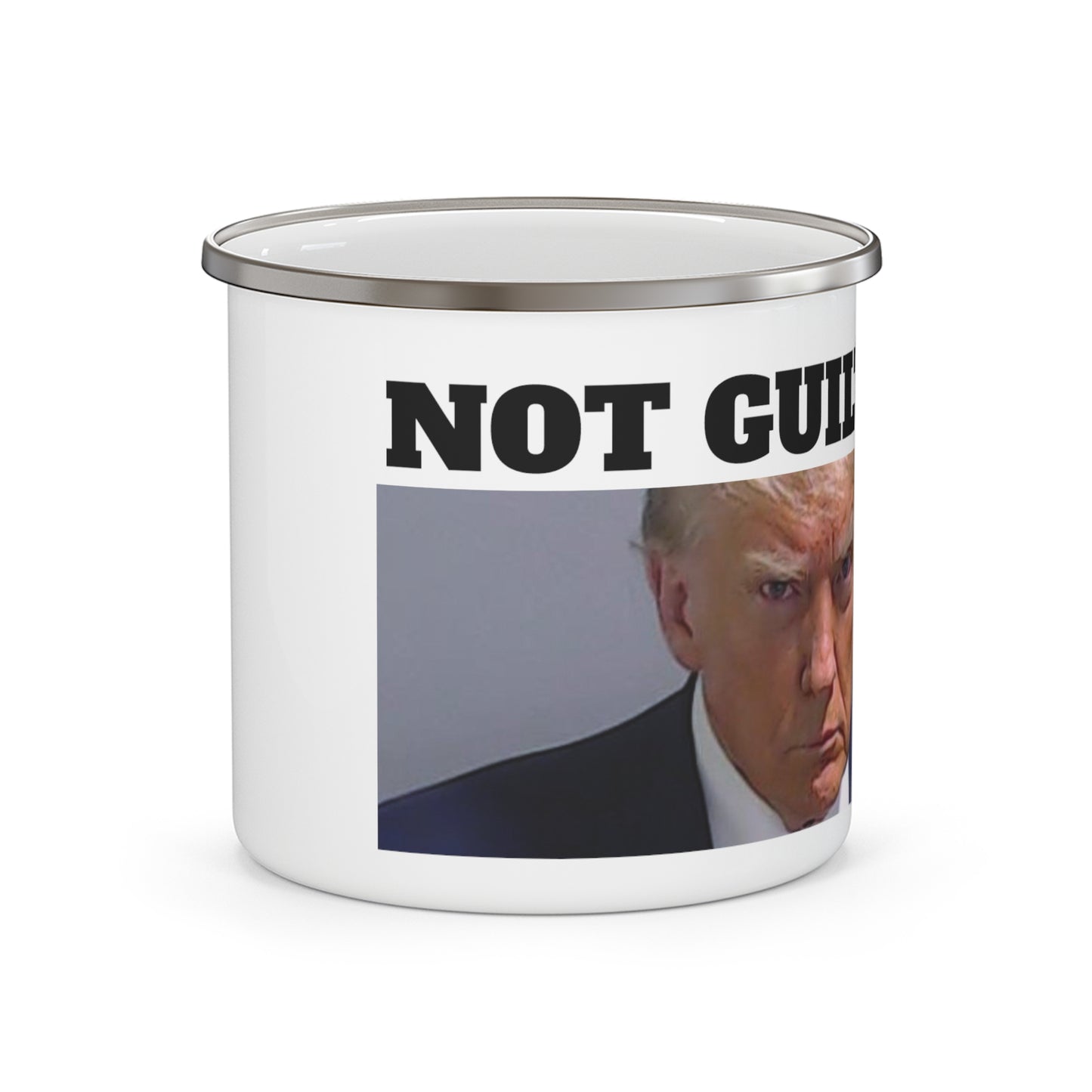 "Not Guilty" Enamel Camping Mug