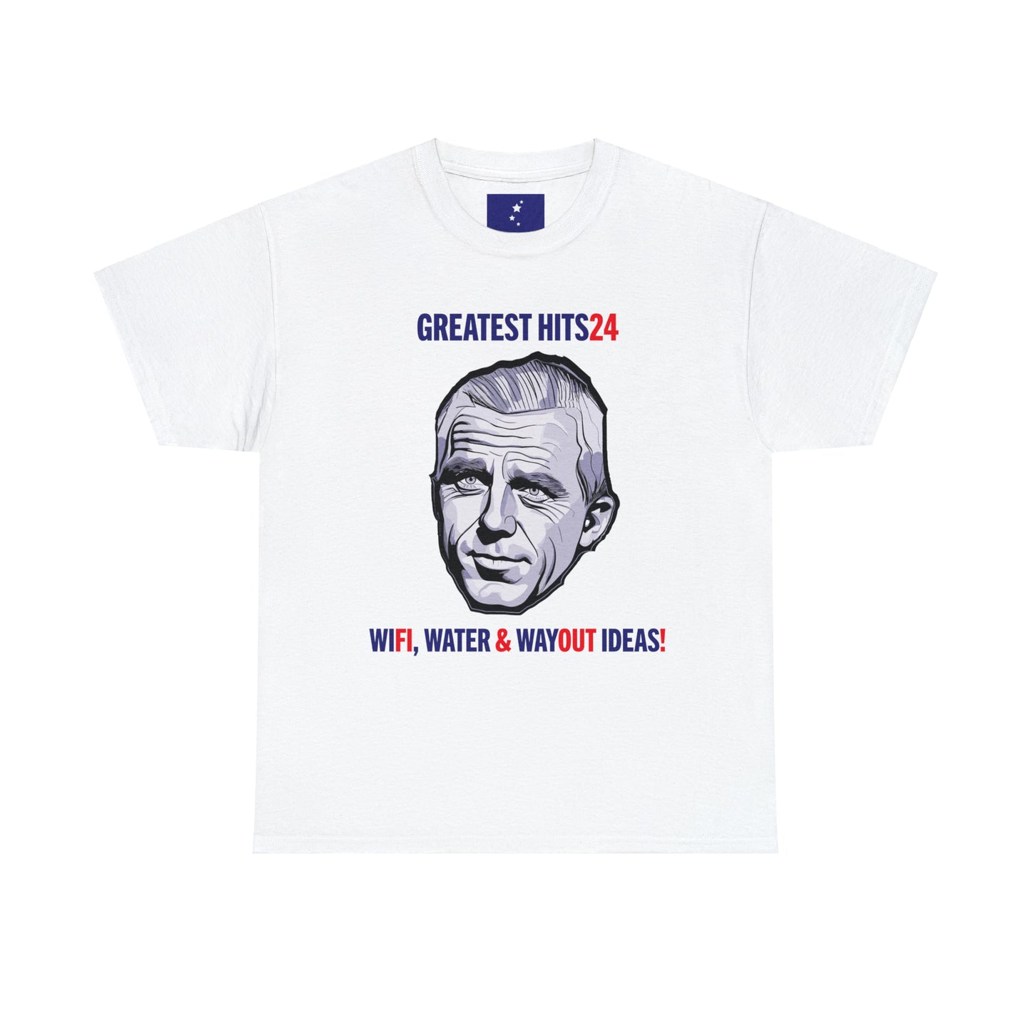 "RFKJR Greatest Hits" Heavy Cotton Tee in White, Front and Back Print