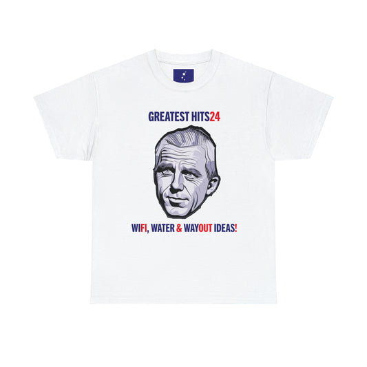 "RFKJR Greatest Hits" Heavy Cotton Tee in White, Front and Back Print