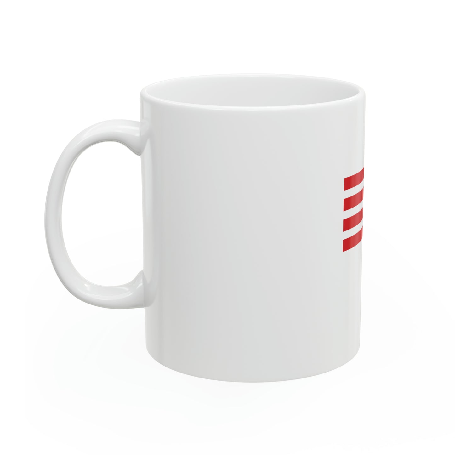 "Stripes Coffee" Ceramic Mug, 11oz