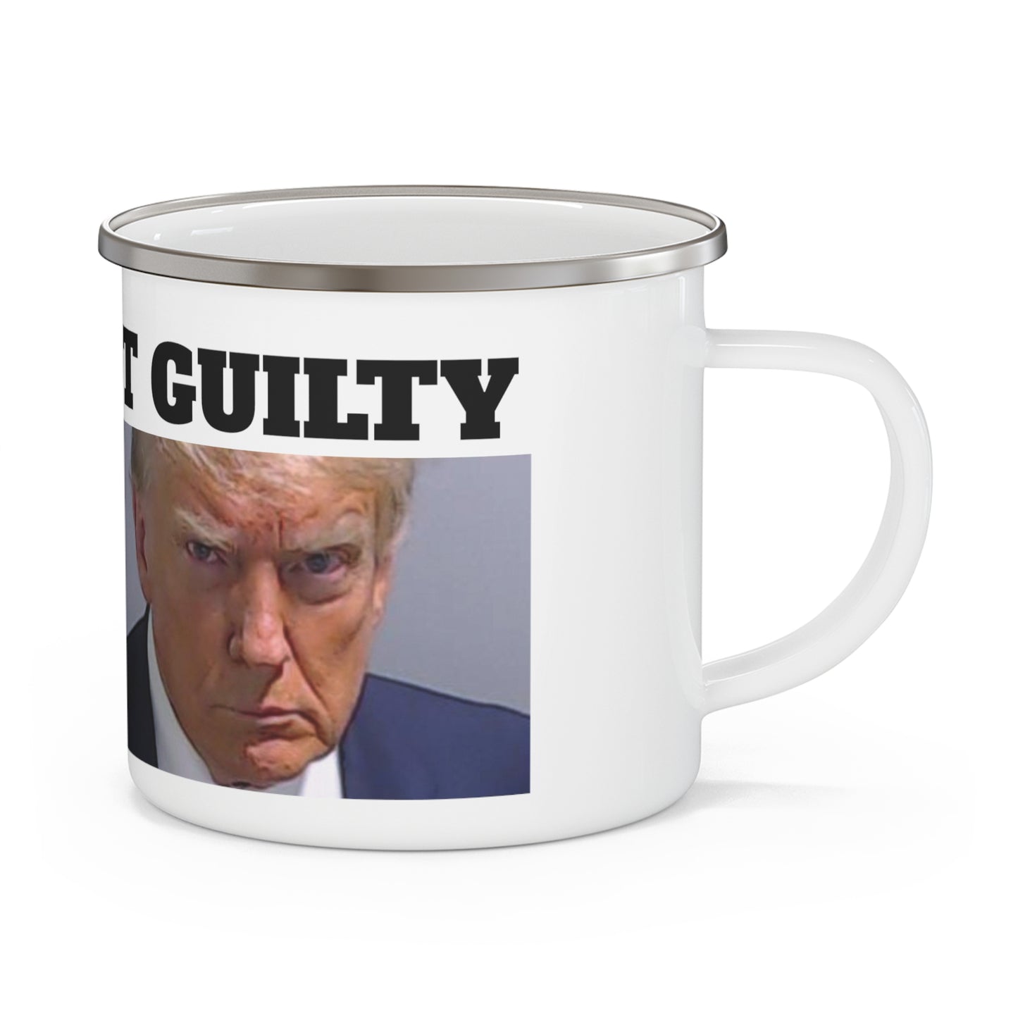 "Not Guilty" Enamel Camping Mug