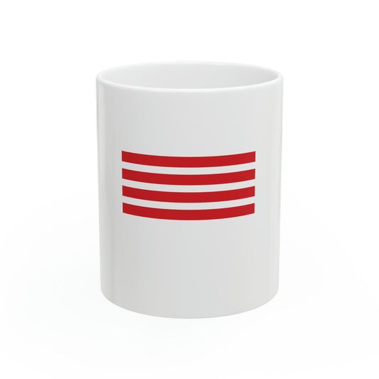 "Stripes Coffee" Ceramic Mug, 11oz