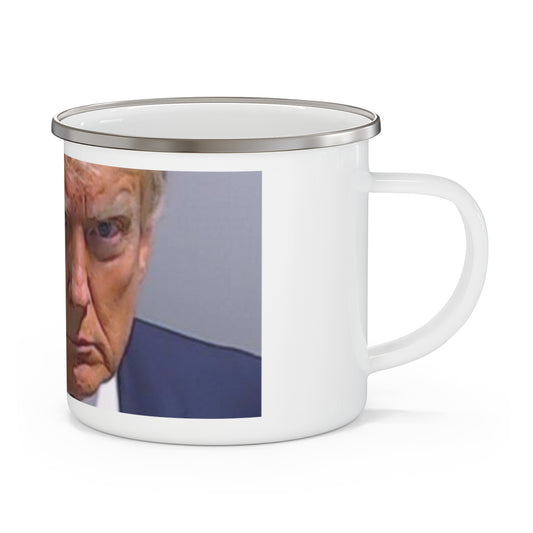 "Trump Mug Shot" Enamel Camping Mug